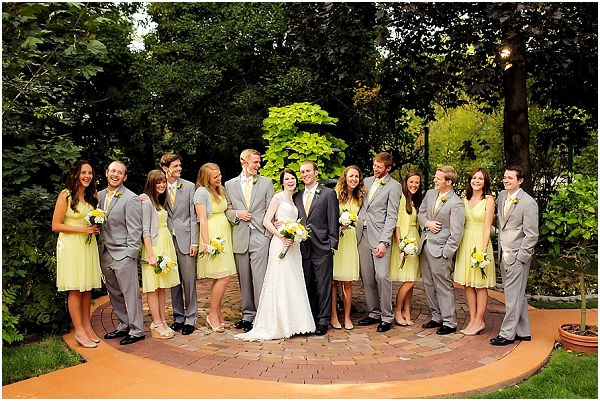 grey yellow wedding