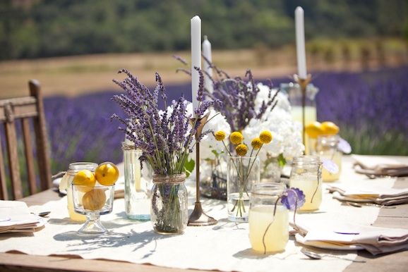 lemon and lavender table