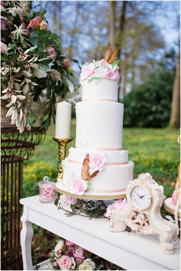 bohemian wedding cake