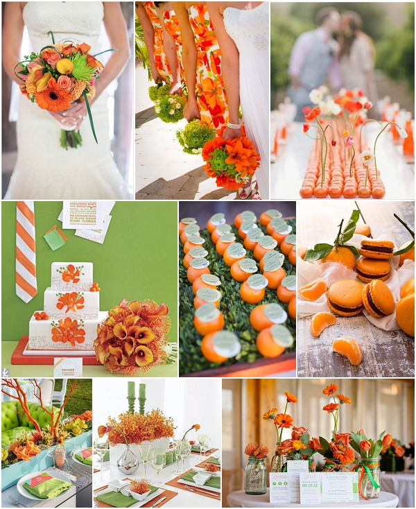 tangerine and wasabi wedding ideas