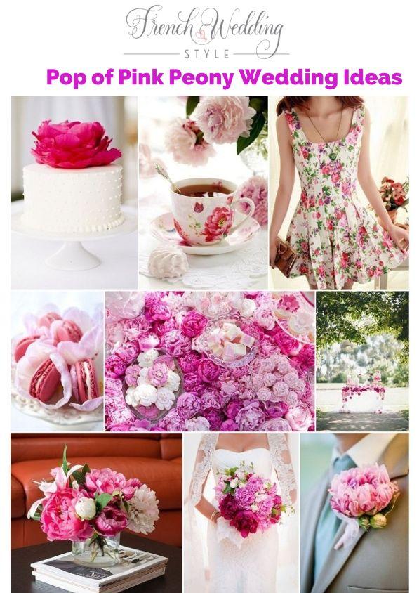 Pop of Pink Peony Wedding Ideas
