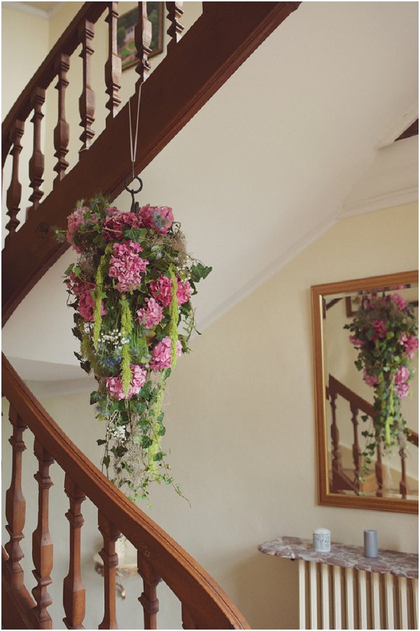 hanging floral arrangement