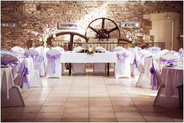lavender wedding reception