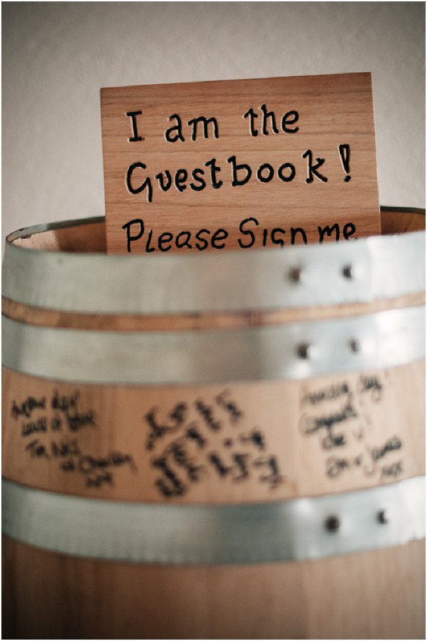 wine barrel guest book