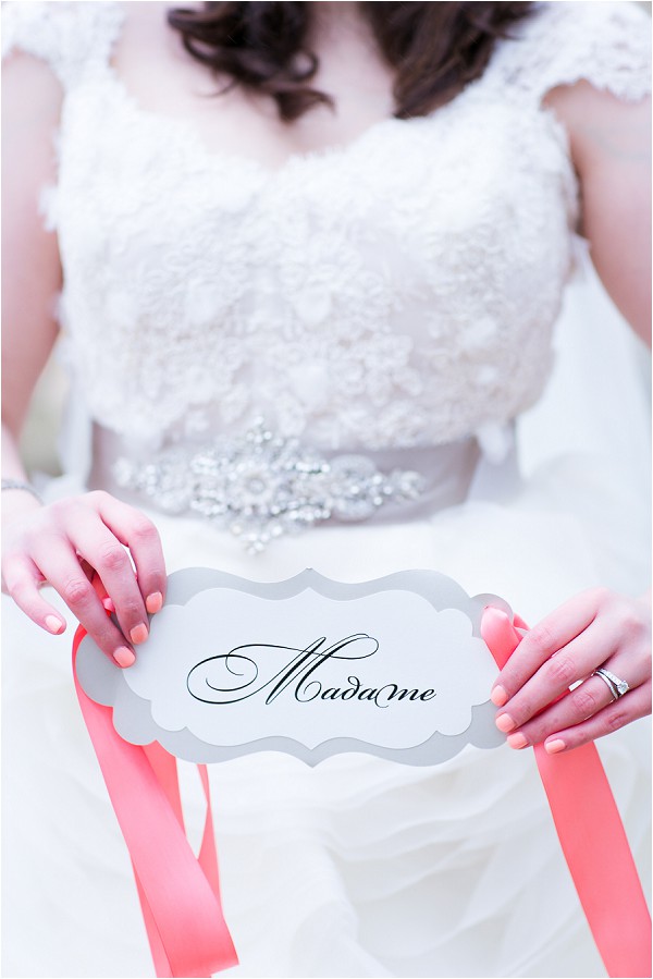 bride and madame sign