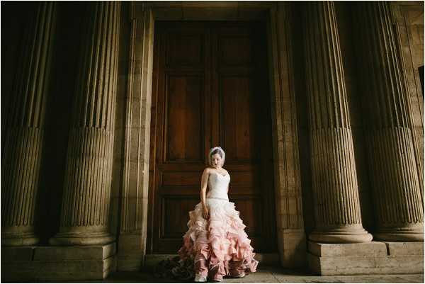 ombre wedding dress