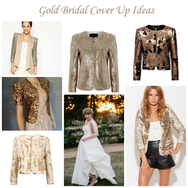 gold bridal cover up ideas