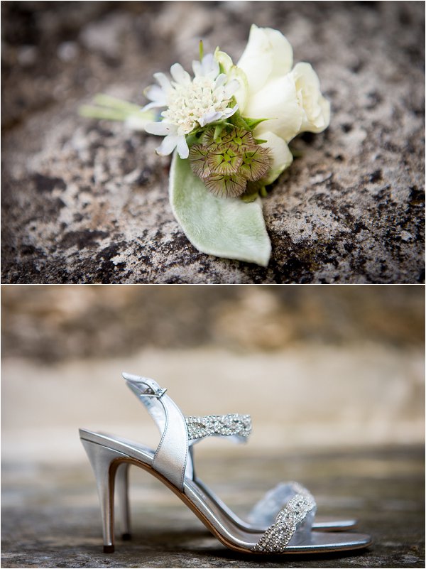 silver bridal shoes