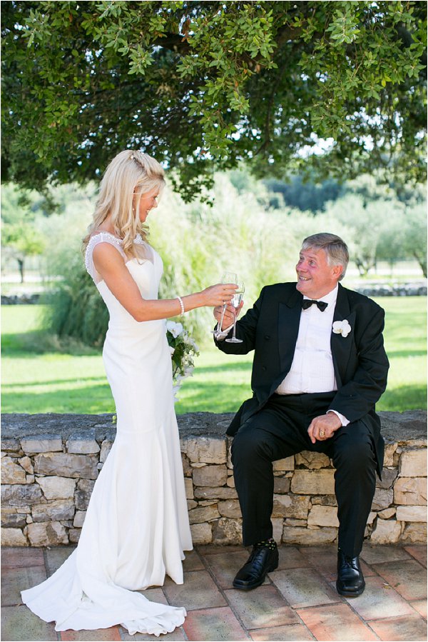 bride and father moment