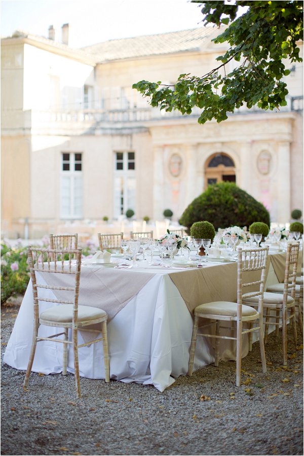 white and cream wedding tables