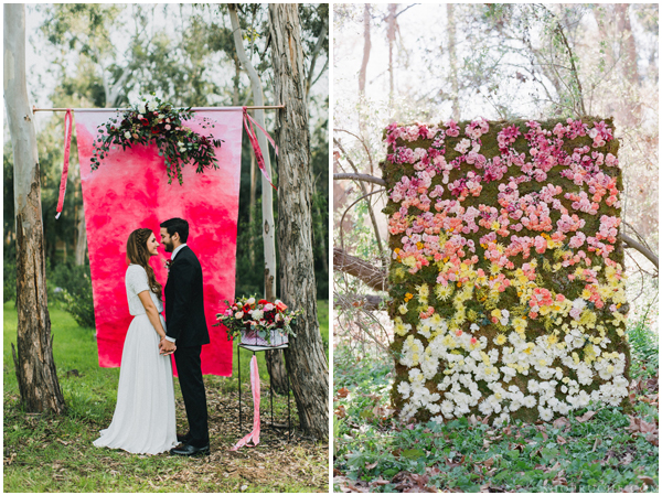 wedding decor flower walls