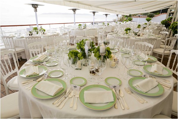 green white wedding style