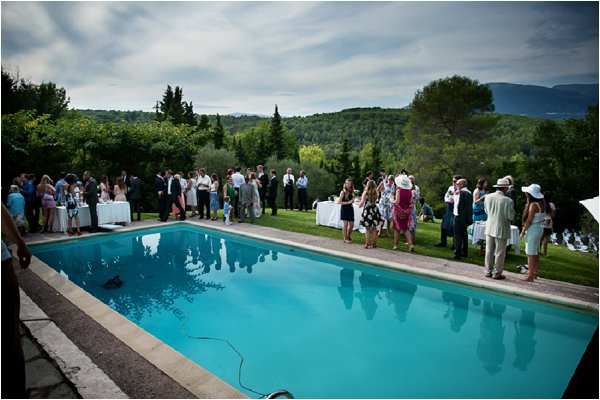 poolside reception