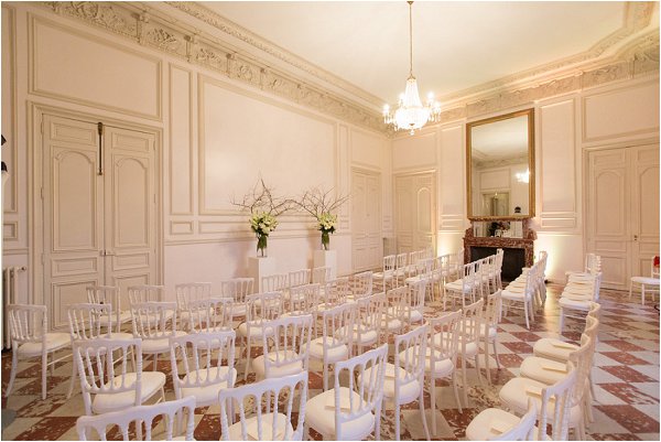 Chateau wedding ceremony room