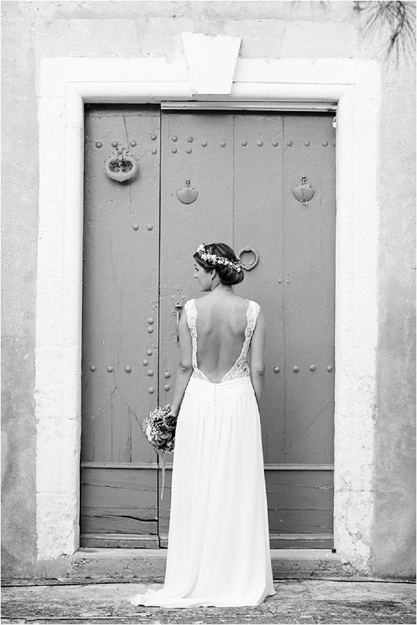 backless French wedding dress