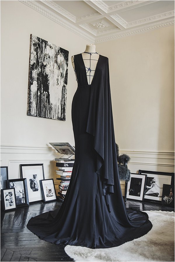 black couture dress