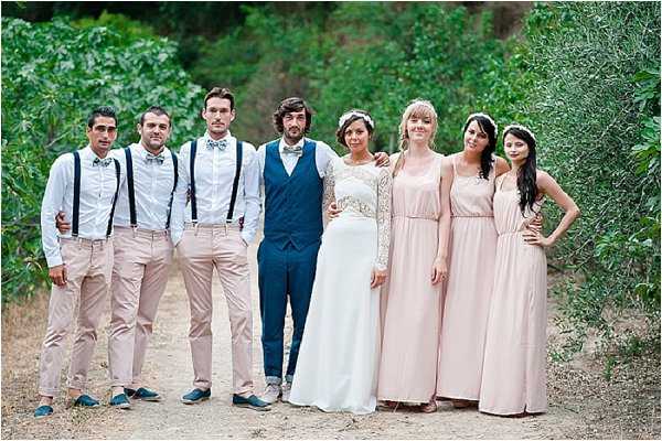 blush bridal party