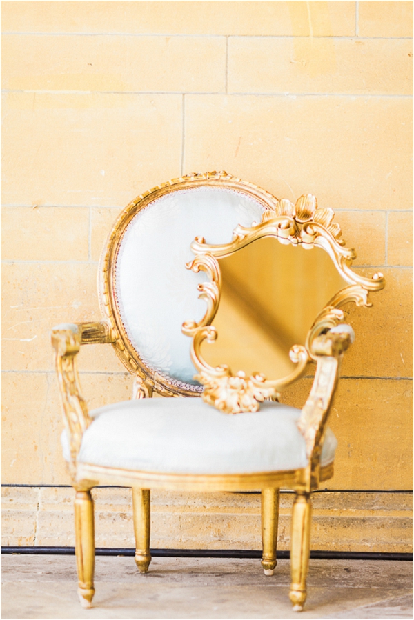 vintage gold French style chair