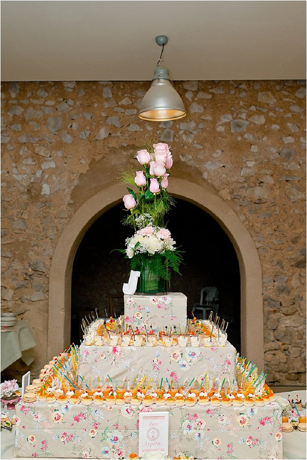 wedding catering display