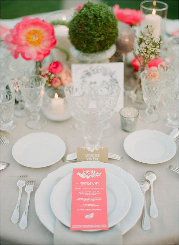 Coral and ivory wedding theme