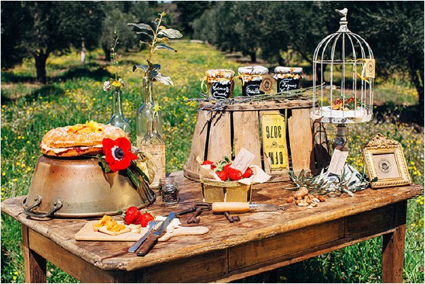 savoury wedding table