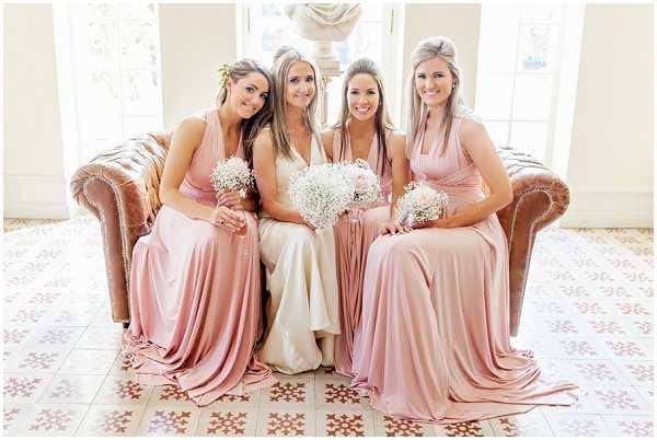 peachy pink bridesmaid dresses