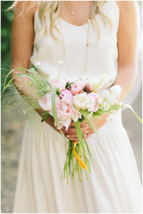 light pink wedding bouquet
