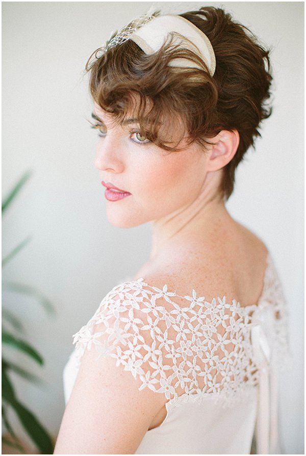 short hair hairstyles for brides