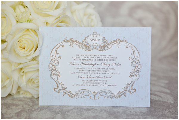 French Style wedding invitation