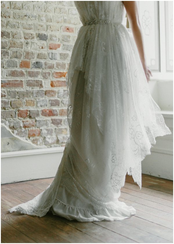 French lace wedding gown