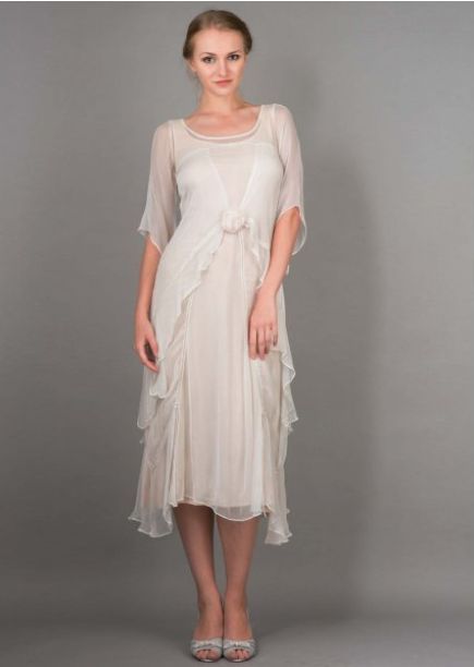 Great Gatsby Party Dress in Ivory by Nataya