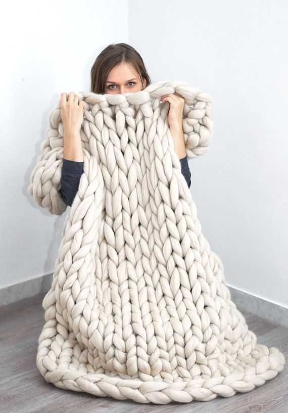 chunky knit blanket