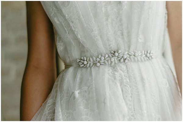 lace detailing wedding dress