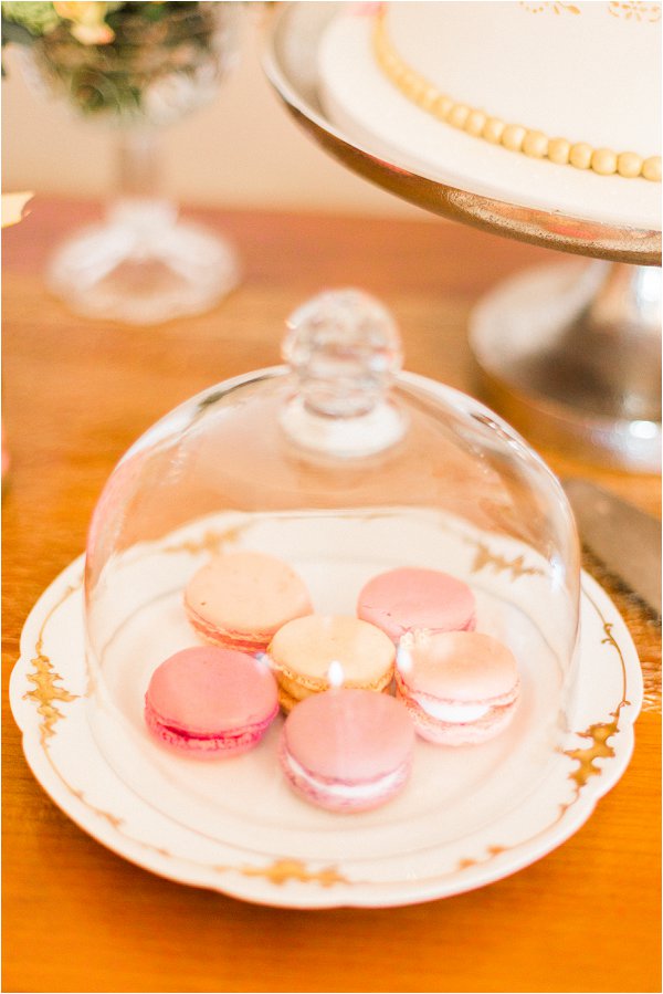 pink and white macarons