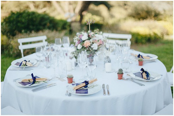 rustic wedding table styling