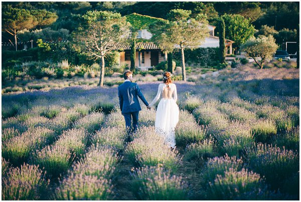 wedding in lavender fields