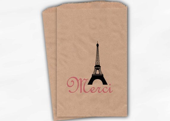 French Style Wedding Candy Buffet Bags