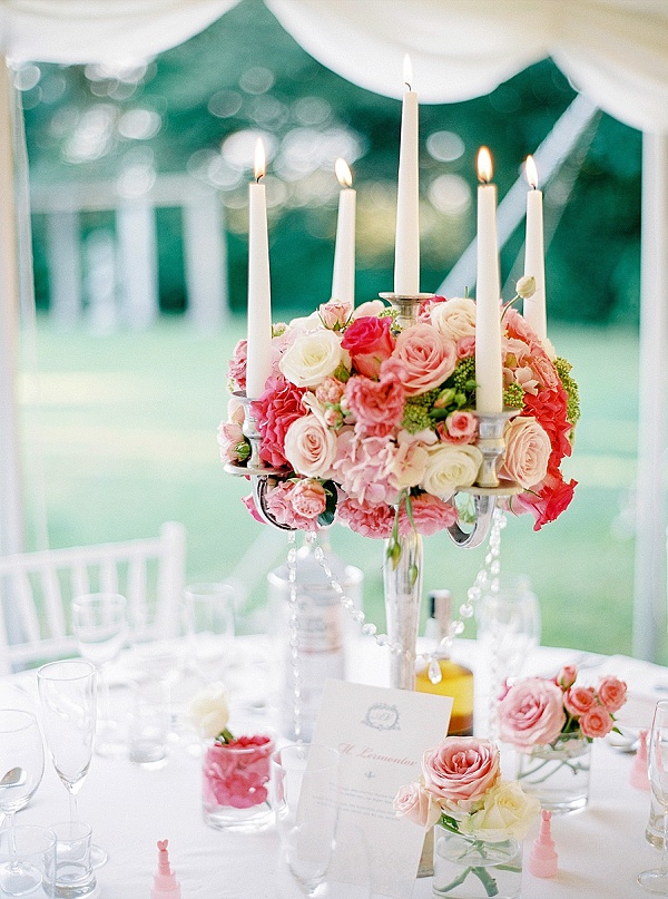 French inspired table centerpieces