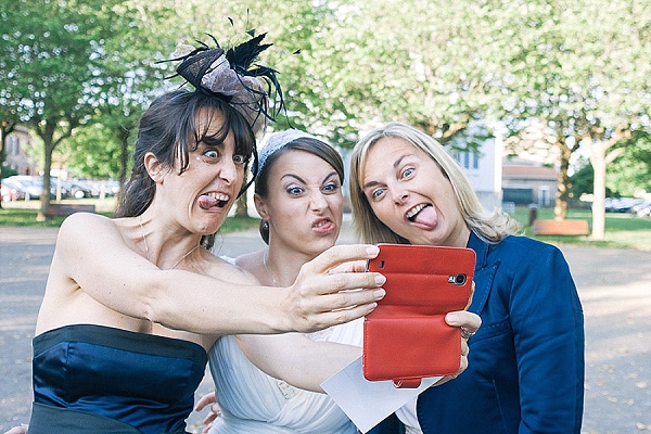 Wedding guest selfie