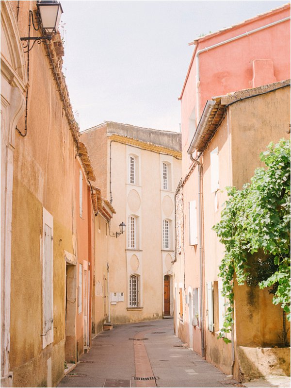 peach toned streets in South of France