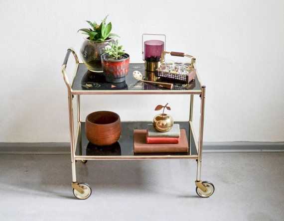 60's Brass Bar Cart