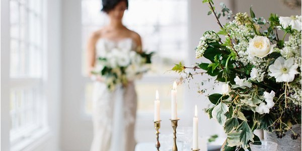 white and green wedding ideas
