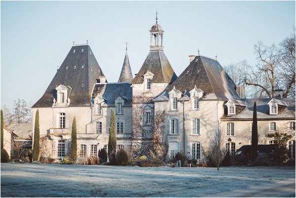 winter wedding chateau france