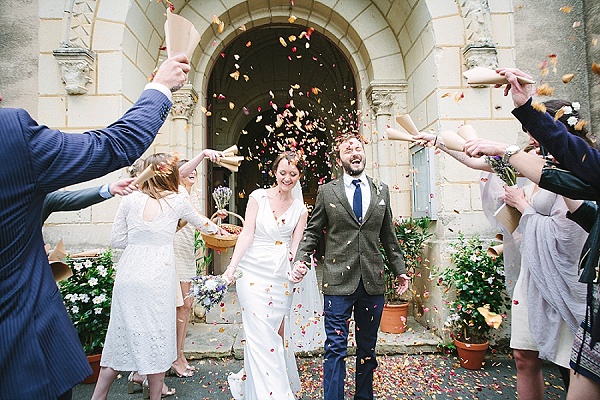 Confetti wedding exit fun