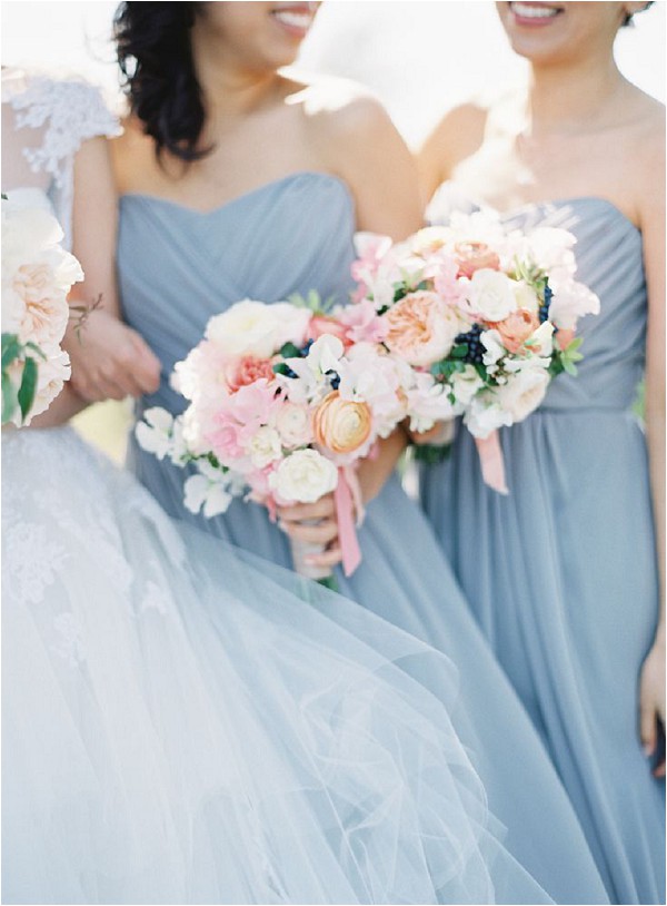 blue and pink bridesmaids - Kurt Boomer Photography
