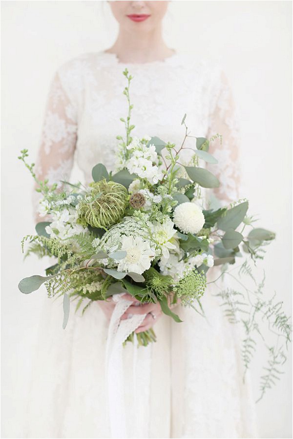 bridal bouquet with foliage - Craig & Eva Sanders
