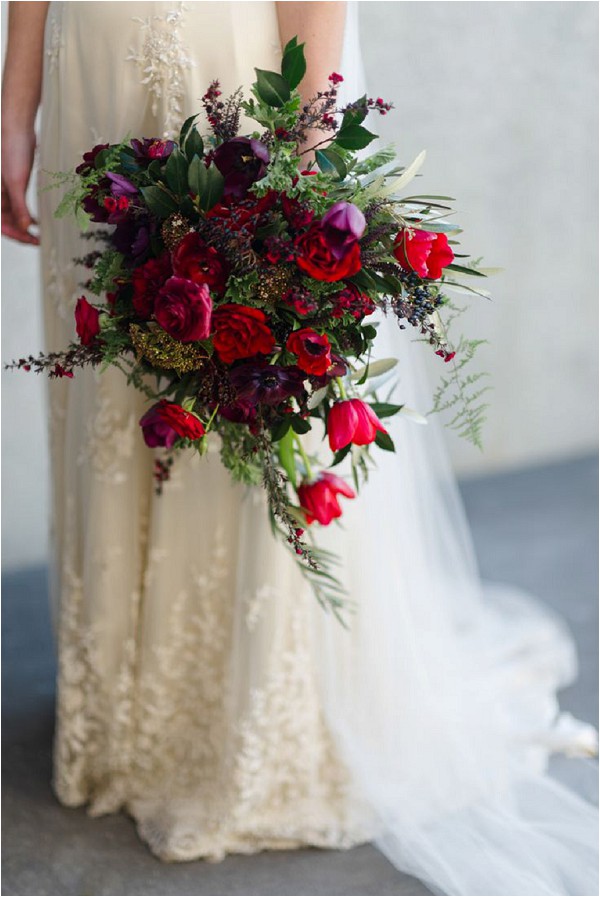 oversize red bouquet - Natalie McNally Photography