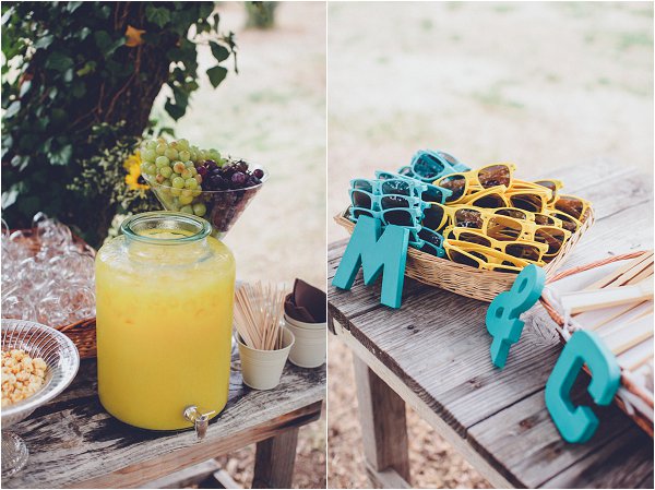 yellow and blue wedding ideas
