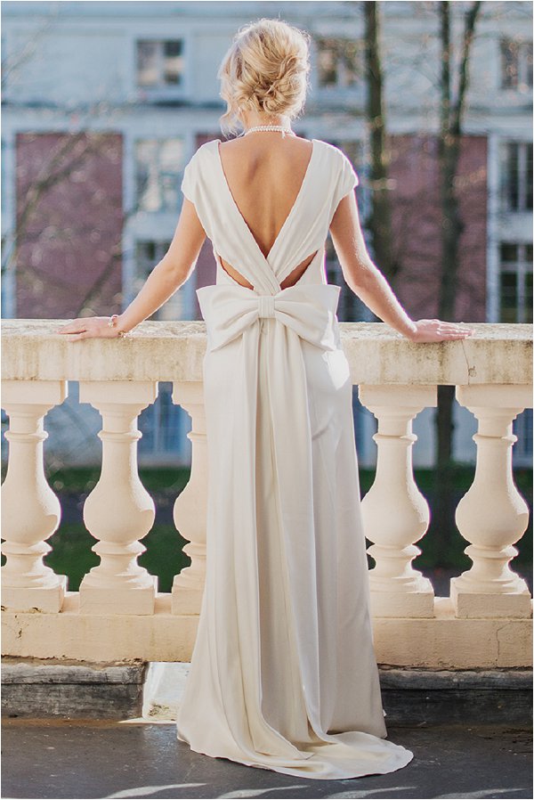BHLDN dress from behind with fabulous big bow