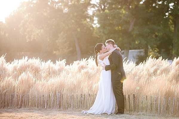 Beautiful sunset wedding portraits